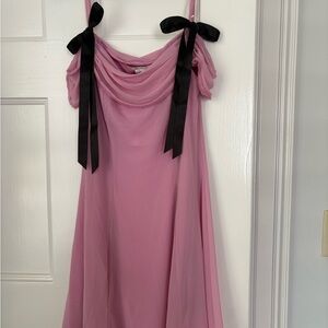 Kimchi Blue Pink Mini Dress with Black Accents